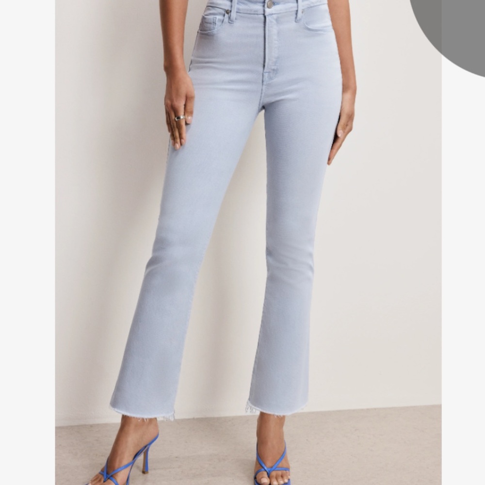 Good American Soft Tech Good Curve Straight Jeans